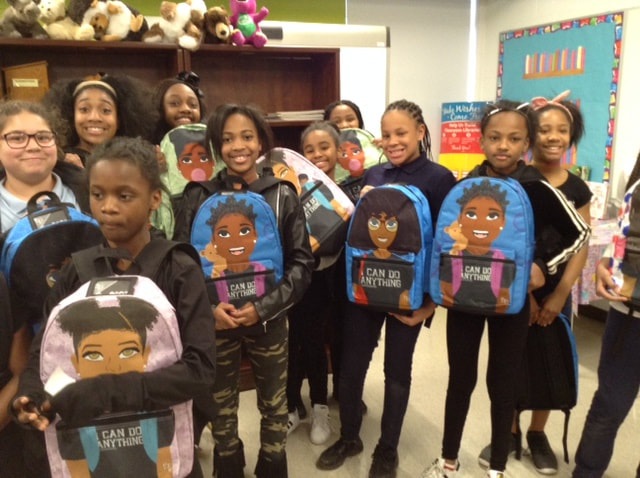 Bates Academy Students Receive New Backpacks from Project Knapsack